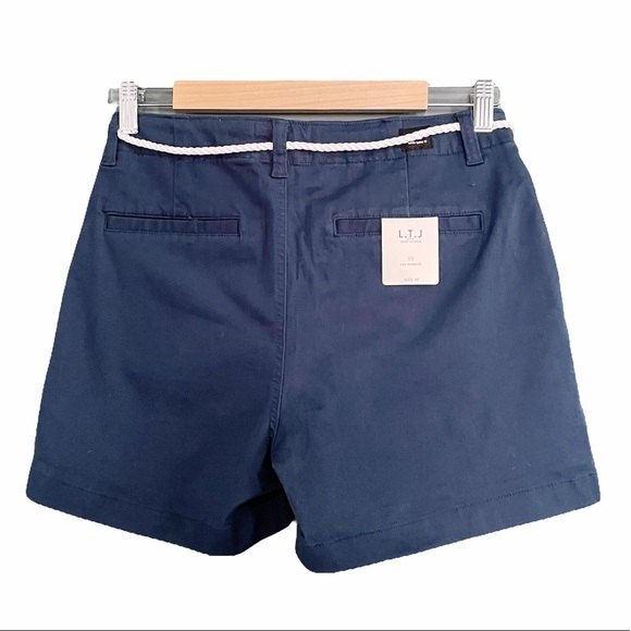NWT Letter To Juliet LTJ Cotton Nautical Shorts Navy Blue Size Medium NEW Preppy - Picture 3 of 9